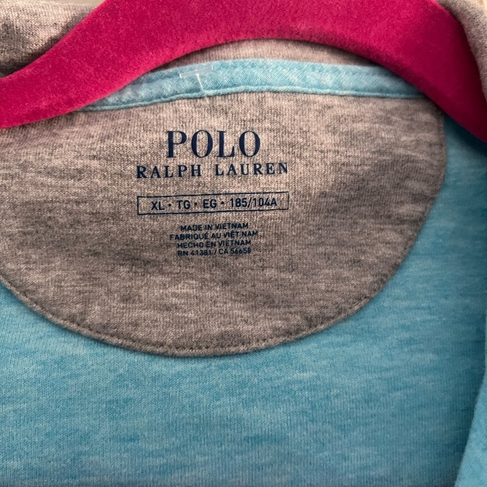 Polo by Ralph Lauren Men's Blue Quarter-Zip Sweater - Picture 3 of 4